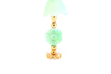 Vintage 1:12 Miniature Dollhouse Green & Gold Table Lamp