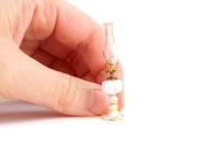 Vintage 1:12 Miniature Dollhouse White Hurricane Oil Lamp