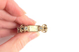 Vintage Gold Filigree & Clear Rhinestone Sweater Clips