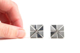 Vintage Square Silver Mid Century Cuff Links