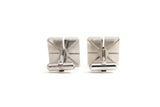 Vintage Square Silver Mid Century Cuff Links