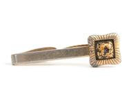 Vintage Gold & Black Stone Tie Clip by Hickok