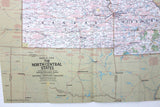 Vintage 1974 National Geographic Double-Sided Close-Up USA North Central States Wall Map of North Dakota, South Dakota, Nebraska, Kansas, Minnesota, Iowa & Missouri
