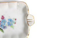 Vintage Kelvin China Blue Flower Pattern Porcelain Saucer or Ring Dish