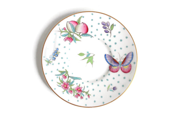 Vintage Royal Worcester China Butterfly & Fruit Porcelain Saucer or Ring Dish