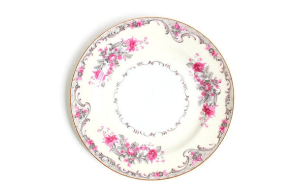 Vintage Grace China Corsage Pink Rose Bread Plate or Ring Dish