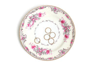 Vintage Grace China Corsage Pink Rose Bread Plate or Ring Dish