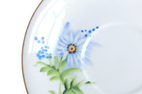 Vintage Lefton China Blue Floral Pattern Porcelain Saucer or Ring Dish