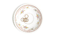 Vintage Princess China Garden Manor Pink & Yellow Floral Pattern Porcelain Saucer or Ring Dish