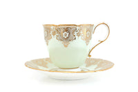 Vintage Mint Green & Gold Paragon China Porcelain Demitasse Teacup