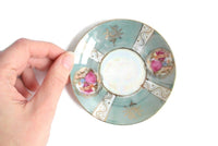 Vintage Blue & Gold Fragonard Porcelain Demitasse Teacup & Saucer Set