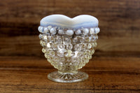 Vintage Fenton White Opalescent Moonstone Hobnail Glass Creamer