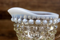 Vintage Fenton White Opalescent Moonstone Hobnail Glass Creamer