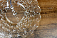 Vintage Clear Glass & Silver Serving Tray