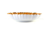 Vintage Peach & Gold Porcelain Trinket Dish or Soap Dish