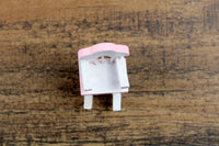 Vintage Half Scale White & Pink 1:24 Miniature Dollhouse Rocking Chair