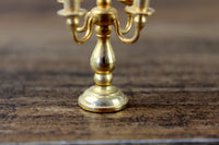 Vintage 1:12 Miniature Dollhouse Brass Candelabra