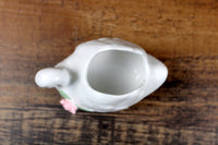 Vintage Porcelain Swan Salt Cellar, Ring Dish or Air Plant Planter