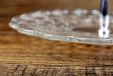 Vintage Clear Glass & Silver Serving Tray