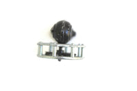 Vintage 1:12 Miniature Dollhouse Black & Silver Oscillating Fan