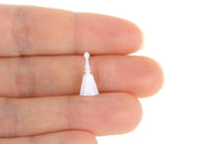 Vintage 1:12 Miniature Dollhouse White Dinner Bell by Chrysnbon