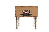 Artisan-Made Rare Vintage 1:12 Miniature Dollhouse Hand-Painted Drop Leaf Table by Karen Steely