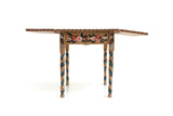 Artisan-Made Rare Vintage 1:12 Miniature Dollhouse Hand-Painted Drop Leaf Table by Karen Steely