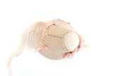 Artisan-Made Vintage Pink 1:12 Miniature Dollhouse Bonnet Hat by Nancy Manders