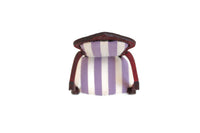 Vintage 1:12 Miniature Dollhouse Purple & White Striped End Dining Chair